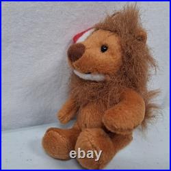 Rainforest Cafe Chrsitmas Ornament Stuffed Animal Plush Lion Santa Hat 4 Rainforest Cafe Chrsitmas Ornament Stuffed Animal Plush Lion Santa Hat 4