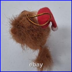 Rainforest Cafe Chrsitmas Ornament Stuffed Animal Plush Lion Santa Hat 4