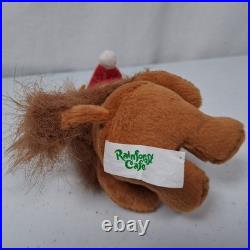 Rainforest Cafe Chrsitmas Ornament Stuffed Animal Plush Lion Santa Hat 4
