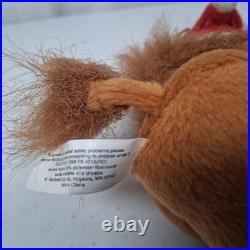 Rainforest Cafe Chrsitmas Ornament Stuffed Animal Plush Lion Santa Hat 4