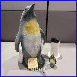 Rare 13x7.5 In. Ino Schaller Bayern Penguin Statuette With Mini Penguin Ornament