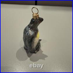 Rare 13x7.5 In. Ino Schaller Bayern Penguin Statuette With Mini Penguin Ornament