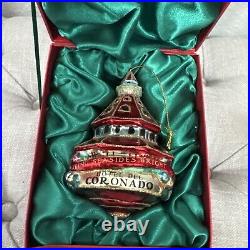 Rare 2015 Hotel Del Coronado Glass Making Seasides Bright Ornament Christmas
