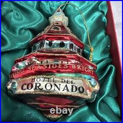 Rare 2015 Hotel Del Coronado Glass Making Seasides Bright Ornament Christmas