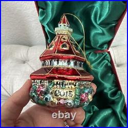 Rare 2015 Hotel Del Coronado Glass Making Seasides Bright Ornament Christmas