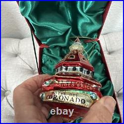 Rare 2015 Hotel Del Coronado Glass Making Seasides Bright Ornament Christmas