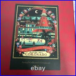 Rare 2015 Hotel Del Coronado Glass Making Seasides Bright Ornament Christmas