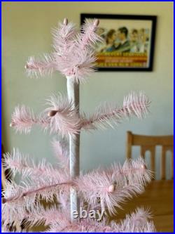 Rare Bethany Lowe Pink Feather Tree Urn Base Vintage Look Kitschy. Tall & Cute