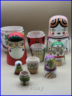 Rare Crate & Barrel Suzy Ultman Matryoshka Nesting Dolls Christmas Discontinued Rare Crate & Barrel Suzy Ultman Matryoshka Nesting Dolls Christmas Discontinued