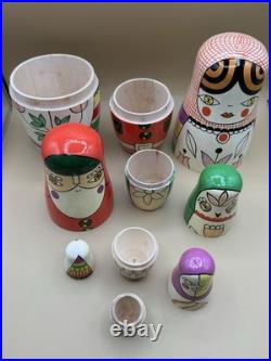 Rare Crate & Barrel Suzy Ultman Matryoshka Nesting Dolls Christmas Discontinued Rare Crate & Barrel Suzy Ultman Matryoshka Nesting Dolls Christmas Discontinued