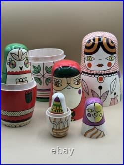 Rare Crate & Barrel Suzy Ultman Matryoshka Nesting Dolls Christmas Discontinued Rare Crate & Barrel Suzy Ultman Matryoshka Nesting Dolls Christmas Discontinued