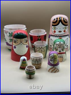 Rare Crate & Barrel Suzy Ultman Matryoshka Nesting Dolls Christmas Discontinued Rare Crate & Barrel Suzy Ultman Matryoshka Nesting Dolls Christmas Discontinued
