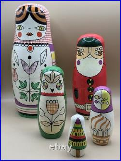 Rare Crate & Barrel Suzy Ultman Matryoshka Nesting Dolls Christmas Discontinued Rare Crate & Barrel Suzy Ultman Matryoshka Nesting Dolls Christmas Discontinued