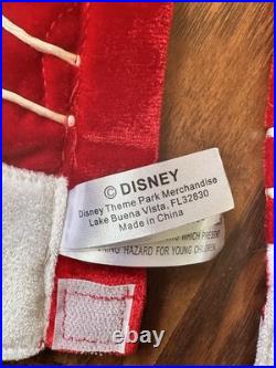 Rare Disney Embroidered Large Round Christmas Tree Skirt Mickey Minnie Donald