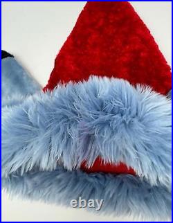 Rare Disneyland Lilo & Stitch Christmas Santa Claus Hat Adult Size htf VTG