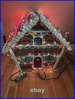 Rare Giant YULESCAPES Vintage Blow Mold Foam Gingerbread House Christmas Decor