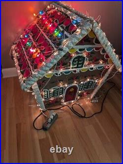 Rare Giant YULESCAPES Vintage Blow Mold Foam Gingerbread House Christmas Decor