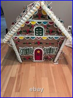 Rare Giant YULESCAPES Vintage Blow Mold Foam Gingerbread House Christmas Decor