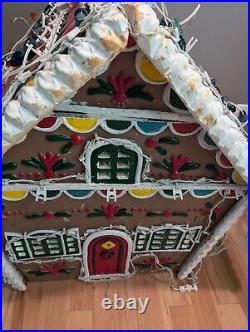 Rare Giant YULESCAPES Vintage Blow Mold Foam Gingerbread House Christmas Decor