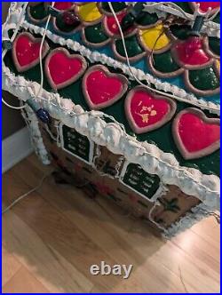 Rare Giant YULESCAPES Vintage Blow Mold Foam Gingerbread House Christmas Decor