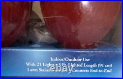 Rare HTF 3 Sets Sienna Pathway Driveway Markers 9 Tall 4.5 Wide NIB Red White