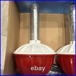 Rare HTF 3 Sets Sienna Pathway Driveway Markers 9 Tall 4.5 Wide NIB Red White