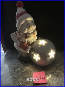 Rare Kringle Express 16 LED LIGHTED Winter Snowman Kid Snowball Star Glitter Rare Kringle Express 16 LED LIGHTED Winter Snowman Kid Snowball Star Glitter