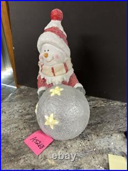 Rare Kringle Express 16 LED LIGHTED Winter Snowman Kid Snowball Star Glitter Rare Kringle Express 16 LED LIGHTED Winter Snowman Kid Snowball Star Glitter
