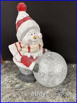 Rare Kringle Express 16 LED LIGHTED Winter Snowman Kid Snowball Star Glitter Rare Kringle Express 16 LED LIGHTED Winter Snowman Kid Snowball Star Glitter