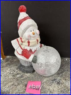 Rare Kringle Express 16 LED LIGHTED Winter Snowman Kid Snowball Star Glitter Rare Kringle Express 16 LED LIGHTED Winter Snowman Kid Snowball Star Glitter