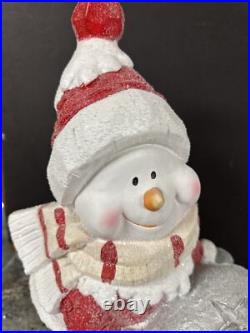Rare Kringle Express 16 LED LIGHTED Winter Snowman Kid Snowball Star Glitter Rare Kringle Express 16 LED LIGHTED Winter Snowman Kid Snowball Star Glitter