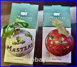 Rare Masters Golf Tournament Hand-Painted Ceramic Globes Holiday Ornaments 2021 Rare Masters Golf Tournament Hand-Painted Ceramic Globes Holiday Ornaments 2021