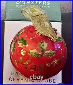 Rare Masters Golf Tournament Hand-Painted Ceramic Globes Holiday Ornaments 2021 Rare Masters Golf Tournament Hand-Painted Ceramic Globes Holiday Ornaments 2021