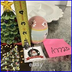 Rare Mr Christmas Divided Serving Platter Lighted Patriotic Star Easter Egg Tree