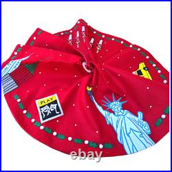 Rare NEW Michael Storrings New York City NYC Christmas Tree SKIRT Taxi Subway