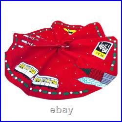 Rare NEW Michael Storrings New York City NYC Christmas Tree SKIRT Taxi Subway