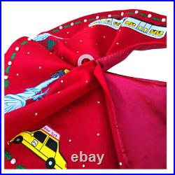 Rare NEW Michael Storrings New York City NYC Christmas Tree SKIRT Taxi Subway