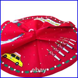 Rare NEW Michael Storrings New York City NYC Christmas Tree SKIRT Taxi Subway