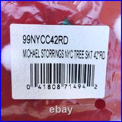 Rare NEW Michael Storrings New York City NYC Christmas Tree SKIRT Taxi Subway