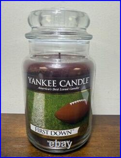 Rare Retired 2014 Collector Edition Yankee Candle FIRST DOWN 22oz Jar Candle New