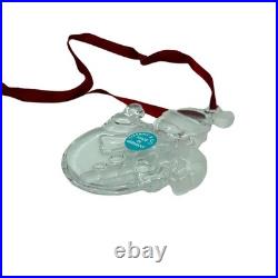 Rare Tiffany & Co Crystal Snowman Ornament Germany Box Pouch Letter 2014