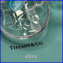 Rare Tiffany & Co Crystal Snowman Ornament Germany Box Pouch Letter 2014