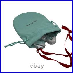 Rare Tiffany & Co Crystal Snowman Ornament Germany Box Pouch Letter 2014