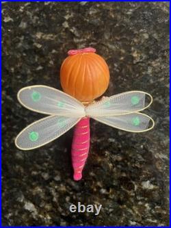 Rare Vintage Mid-Century Anthropomorphic Pixie Dragonfly Christmas Ornament