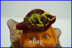 Rare Winward Pumpkin Head Figurines Set Fall Halloween Decor Pair Whimsy