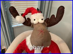 Raz Imports Jumbo Santa Moose 58H NEW Raz Imports Jumbo Santa Moose 58H NEW
