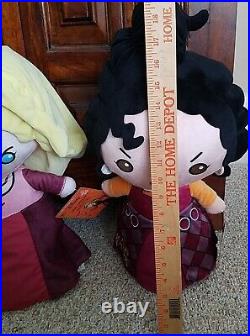 Read-Lot 4 Hocus Pocus Binx, Winifred, Mary, Sarah Greeter Plush Approx 15-19 in