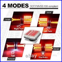 Rechargeable Magnetic Wireless Trailer Lights Waterproof LED Tow Light Kit for