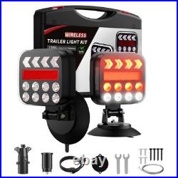 Rechargeable Wireless Magnetic Trailer Lights LED Tow Lights for Trucks, RVs