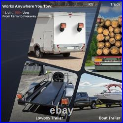Rechargeable Wireless Magnetic Trailer Lights LED Tow Lights for Trucks, RVs